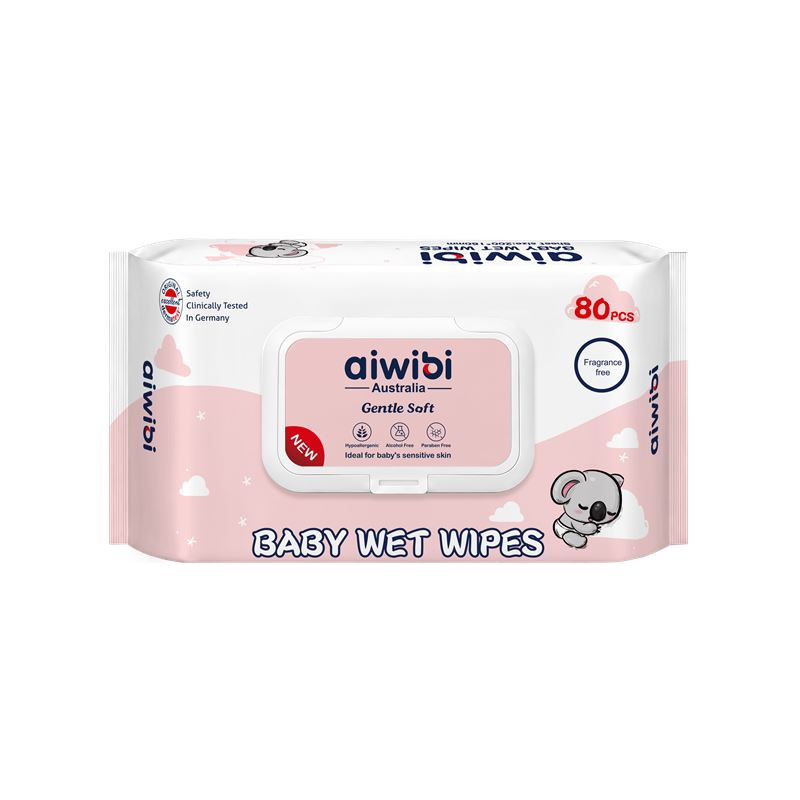 AIWIBI Gentle Soft baby wet wipes, 80 pieces pack